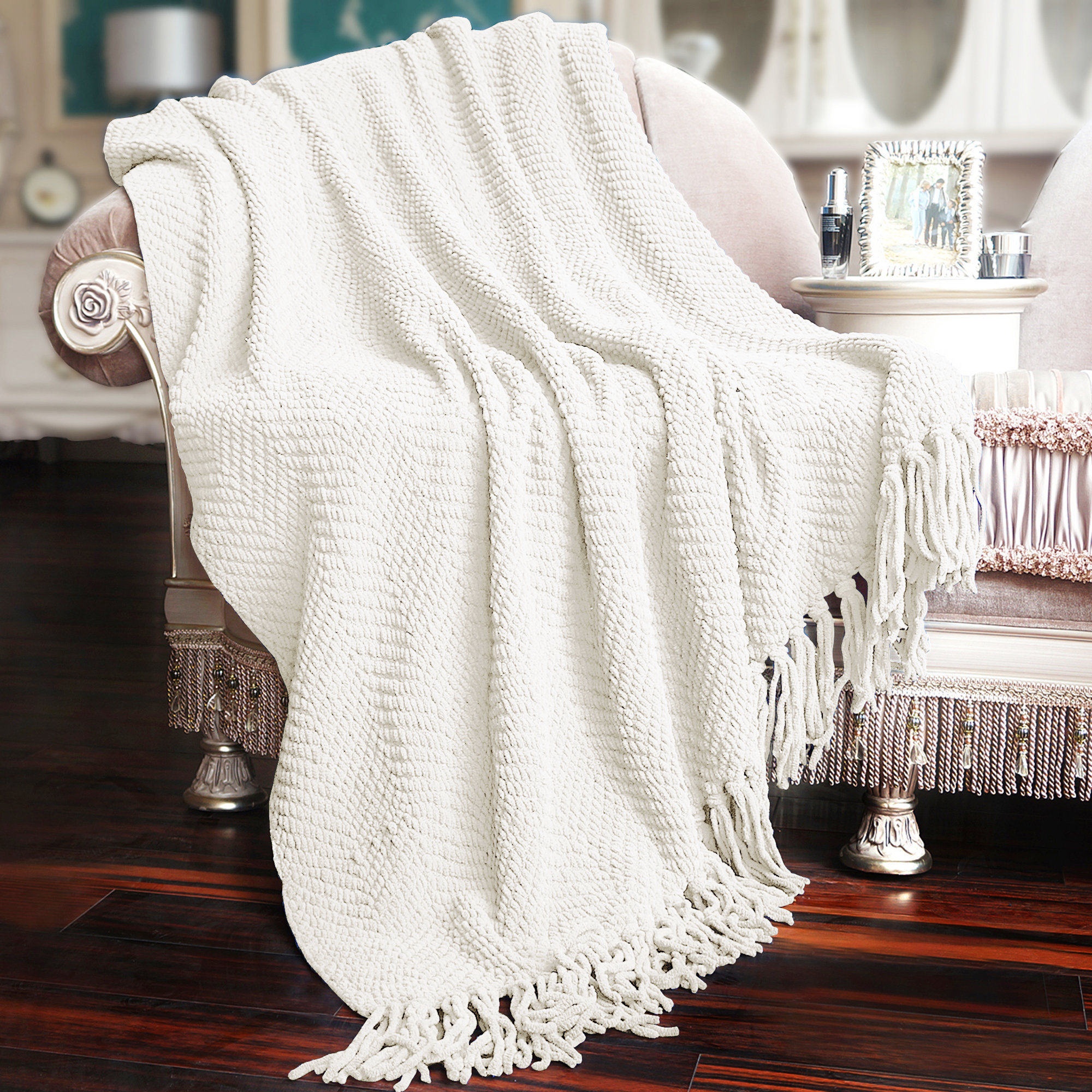 Home Soft Things Tweed Knitted Throw Blanket Reviews Wayfair Canada